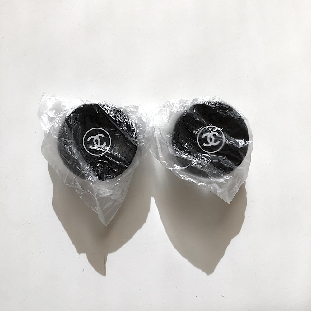 2 x Chanel CC Beauty Glass Bottle Jar Container for Makeup Travel designer - Picture 2 of 8